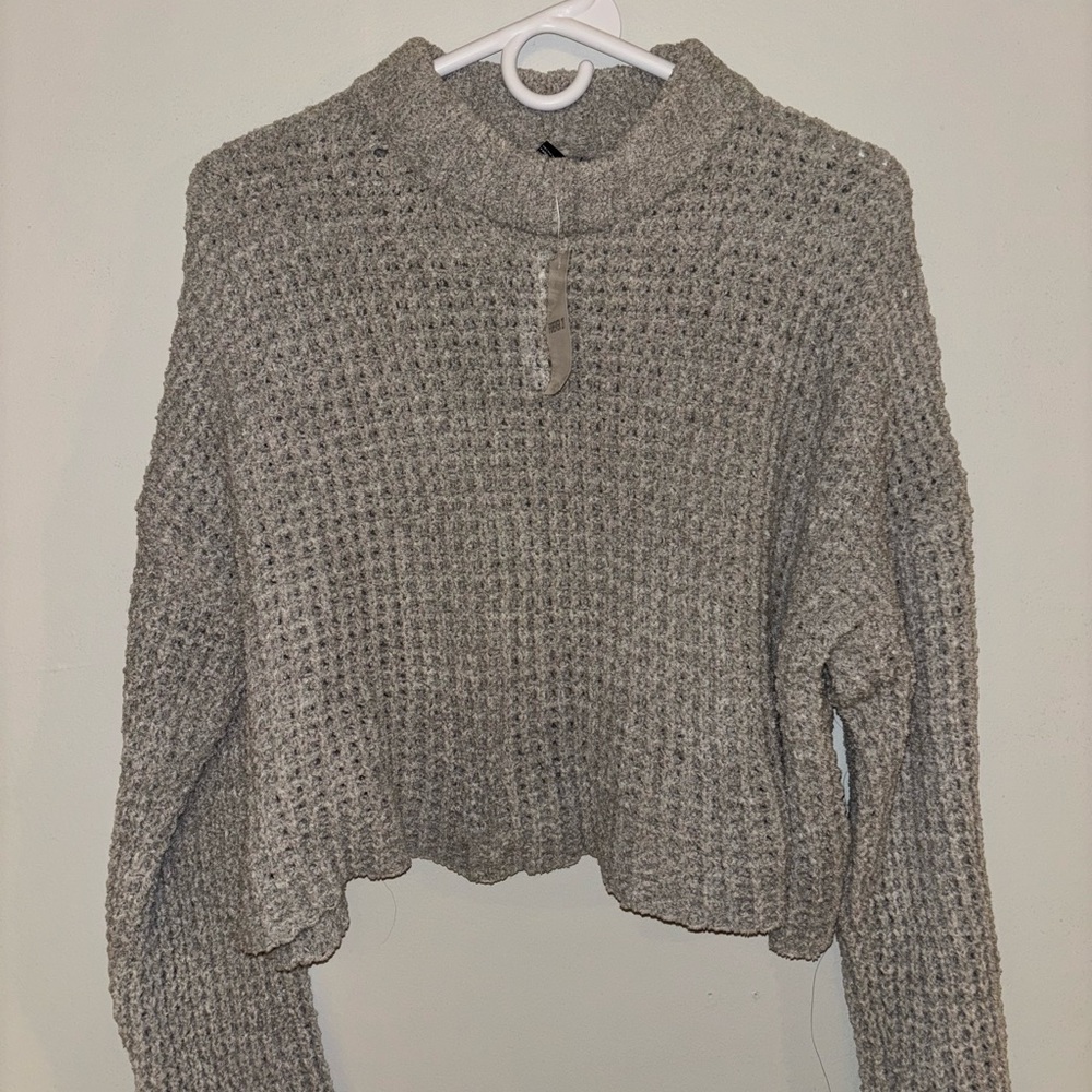 Forever 21 Heather Gray Textured Sweater